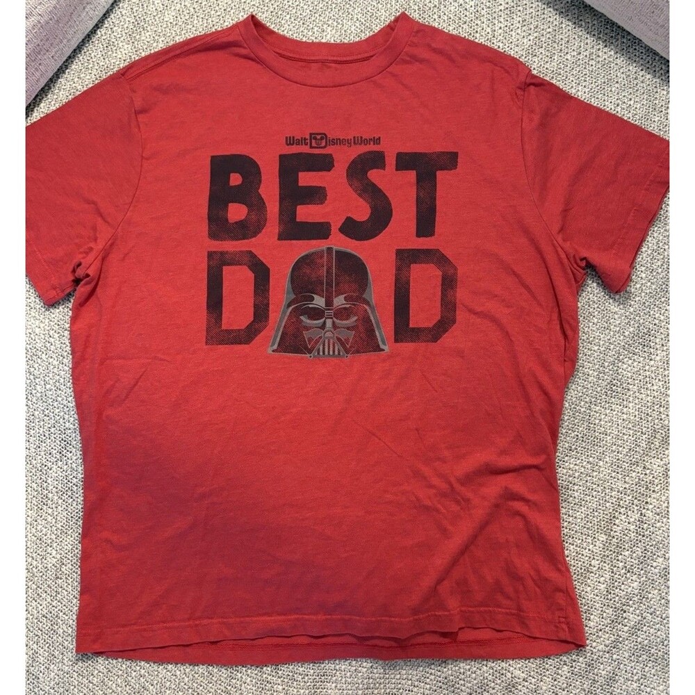 Walt Disney World Star Wars Darth Vader Red "BEST DAD" T-Shirt in Size XL Nwot